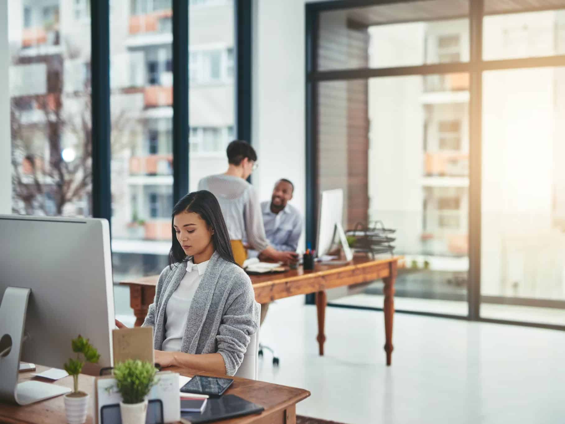 Modern open-plan office space